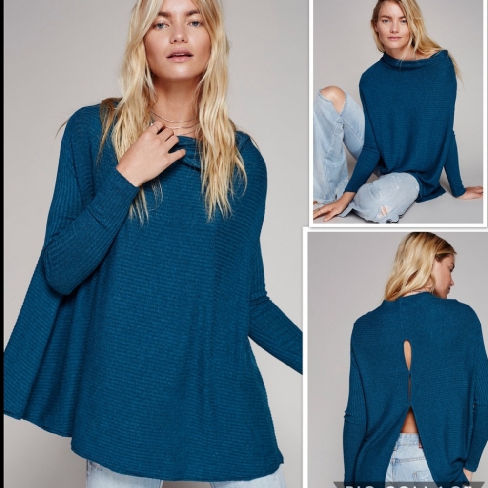 Free People Lover Rib Thermal Top Sweater - Picture 2 of 14